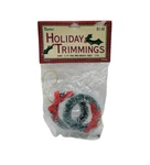 Darice Holiday Trimmings 2" Sisal Bottlebrush Frosted Wreath Christmas Ornament. Fixed Price $10.00.