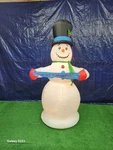 8FT Gemmy Airblown Inflatable Prototype Christmas Snowman With Sign #85497. Fixed Price $116.95.