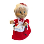 Vtg Telco Motionette Animated Christmas Troll Mrs. Claus 23" Tested Works. Fixed Price $75.00.