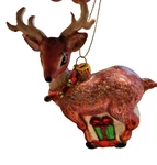 3 Pk.december Diamonds Reindeer Hanging Lights Christmas Holiday Ornament Glass. Fixed Price $45.00.
