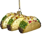 Kurt Adler Noble Gems Tacos Glass Ornament Mexican Food Boxed New. Fixed Price $9.54.