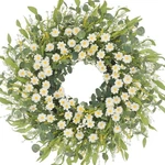 Lokeisna Summer Wreaths For Front Door, 24" White Daisy Doo.... Fixed Price $69.19.