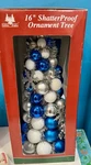 16" Small Christmas Tree Tabletop With Blue/silver Shatterproof Balls. Fixed Price $25.95.
