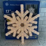 Ge Holiday Classic Snowflake Clear White Lights Atomic Reflectors Christmas Work. Fixed Price $24.99.