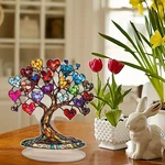 Colorful Tree Of Life Love Acrylic Flat Ornament With Stand Home Decoration. Fixed Price $13.79.