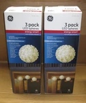 Ge 737922 - 3PC Led Spheres Energy Smart 50 Light 5.5 Warm White New Open Box. Fixed Price $74.99.