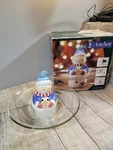 Anchor Hocking Snowman Christmas Holiday Serveware Decor: 3N1 Platter W/box. Fixed Price $39.99.