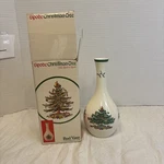 Vintage Spode Porcelain Christmas Tree Bud Vase - Made England Box. Fixed Price $19.99.