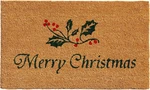 101881729 Christmas Holly Doormat, 17" X 29". Fixed Price $20.46.