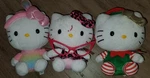Lot 3 W Tags Collector's Hello Kitty Easter Beanie Baby! Christmas PBK1. Fixed Price $19.99.