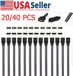 20/40PCS For 5050 3528 Rgb Led Strip Light 4PIN Male/female Connector Wire Cable. Fixed Price $11.99.