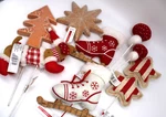 Christmas Holiday Winter Floral Arrangement Fabric Picks Home Decor -choice. Fixed Price $5.99.