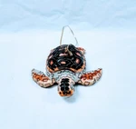 Sea Turtle Glass Christmas Tree Holiday Ornament 3.75". Fixed Price $19.95.