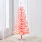 4FT Artificial Pink Xmas Christmas Tree W/warm Light Led Holiday Home Decoration. Fixed Price $20.00.