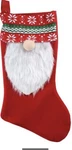 Christmas Stocking W Hanging Loops 18 HX9. Fixed Price $14.99.
