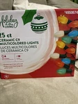 Holiday Living 25CT Ceramic C9 Multicolored String Light 4950674. Fixed Price $25.00.