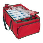 Northlight 24IN Red Green Christmas Ornament Storage Bag With Removable Dividers. Fixed Price $50.39.