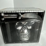 Bone Collector Chrome Skeleton Skull Dip Bowl And Spreader Set Boston Warehouse. Fixed Price $23.76.