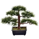 Vickerman 10" Plastic Artificial Potted Guest Greeting Bonsai Pine Tree Green. Fixed Price $37.49.