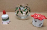 Poinsettia Tabletop Decorations Winter Holiday And Christmas. Fixed Price $15.99.
