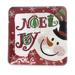 Tabletop Snowman Fusion Plate Glass Christmas 2009190 Noel. Fixed Price $31.99.