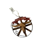 Wild Cow Skeleton Head Wagon Wheel Ornament Midwest Of Cannon Falls Xmas. Fixed Price $9.00.