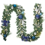 Valery Madelyn 9 Feet Pre-lit Christmas Garland With Lights For Mantle, Light.... Fixed Price $103.78.