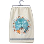 New! Tea Towel 28" "i Love Most Of All" Pumpkin Hand Kitchen Dish Pbk. Fixed Price $9.99.