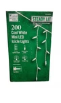 Home Accents Holiday 200 Cool While Mini Led Icicle Lights. Fixed Price $19.99.