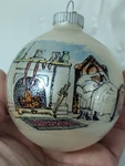 Vtg Shiny Brite Glass Ornament Twas The Night Before Christmas Fireplace Bed. Fixed Price $16.99.
