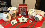Spode Christmas Tree Lot. Peppermint Basket, Fairy Light ,nutcracker Ornament ++. Fixed Price $38.50.