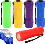 Kunhe 5 Pack Plastic Small Mini Led Cob Flashlights For Kids 100 Lume. Fixed Price $14.70.