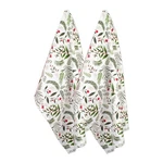 Dii Christmas Kitchen Set, Floral Tea For 18X28", Holiday Sprigs. Fixed Price $28.51.