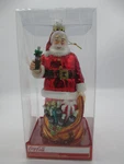 Coca-cola Kurt Adler Glass Ornament Holiday Christmas Santa With Sack Of Bottles. Fixed Price $27.50.