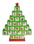 Clever Creations Christmas Tree 24 Wooden Advent Calendar Holiday Decor Pain. Fixed Price $24.95.