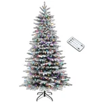 Homcom 6.5' Snow Flocked Pre-lit Artificial Christmas Tree. Fixed Price $80.70.