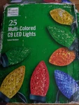 New Home Accent 25 Multicolored C9 Led Faceted Crystal Lights Christmas. Fixed Price $9.00.