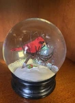 Cardinal Water Glass Snow Globe Winter Christmas Holiday. Fixed Price $20.00.