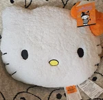 Sanrio Hello Kitty Halloween Decorative Pillow Appliqu 16.5X14 White/orange. Fixed Price $25.00.