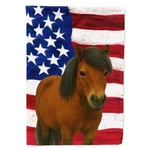 Carolines Treasures WDK6525GF 15.5 X 11.25 In. Bay Shetland Pony American Gar.... Fixed Price $25.12.