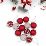 Northlight 12CT Red And White Patterned Glass Ball Christmas Ornament Set 1.75". Fixed Price $19.49.