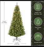 7.5 Ft Pre-lit Artificial Christmas Tree, Slim Winchester Pine, 350 Led Light.... Fixed Price $110.00.