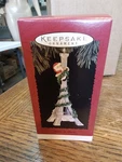 Hallmark Keepsake Ornament Santa In Paris Eiffel Towel 1995. Fixed Price $14.99.