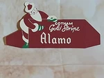 1930S Deco Gotham Gold Stripe Stockings Store Display Alamo Santa Christmas. Fixed Price $10.00.