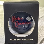 Harley-davidson 2006 Christmas Ornament Blue Glass Ball.. Fixed Price $16.99.