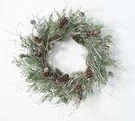 Sullivans 24" Artificial Cedar And Pine Flocked Wreath, New. Fixed Price $18.99.