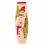 11.75IN Festive Snowman Pre-lit Lg Vase Christmas Electric ALT2209 Ornament. Fixed Price $56.99.