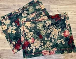 Christmas 1990S Luxury 2 Pillow Shams Std Williamsburg Jewel Floral Green Red. Fixed Price $22.40.