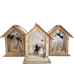 Working Lighted Nativity Houses Unused Original Box Heavy Three Kings Gifts. Fixed Price $29.00.