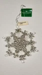 New Kurt S. Adler Silver Glitter Double Snowflake Christmas Ornament. Fixed Price $12.60.